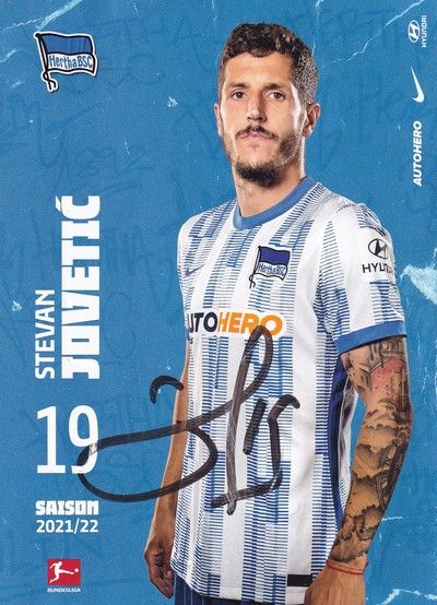 Autogramm Fussball | Hertha BSC Berlin | 2021 | Stevan JOVETIC