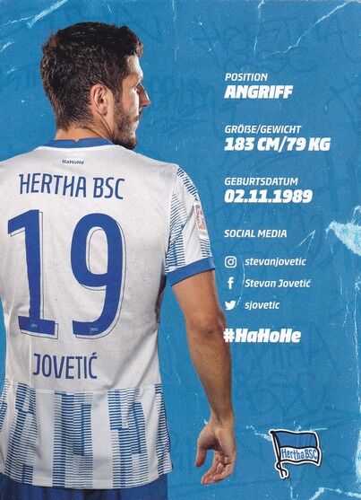 Autogramm Fussball | Hertha BSC Berlin | 2021 | Stevan JOVETIC