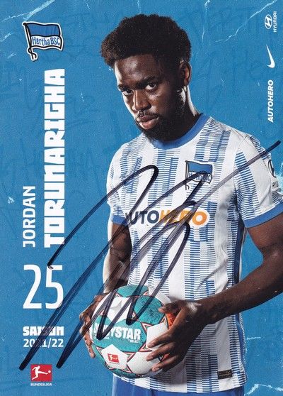 Autogramm Fussball | Hertha BSC Berlin | 2021 | Jordan TORUNARIGHA
