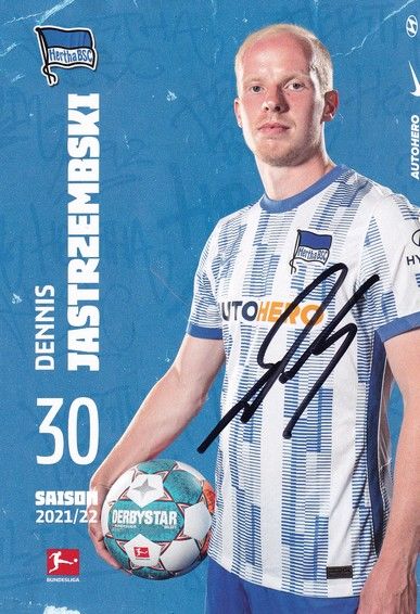 Autogramm Fussball | Hertha BSC Berlin | 2021 | Dennis JASTRZEMBSKI