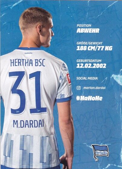 Autogramm Fussball | Hertha BSC Berlin | 2021 | Marton DARDAI