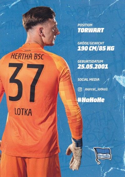 Autogramm Fussball | Hertha BSC Berlin | 2021 | Marcel LOTKA