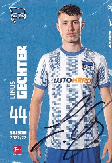 Autogramm Fussball | Hertha BSC Berlin | 2021 | Linus GECHTER