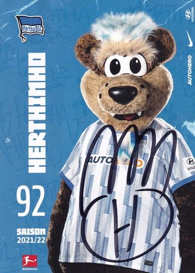 Autogramm Fussball | Hertha BSC Berlin | 2021 | HERTHINHO (Maskottchen)