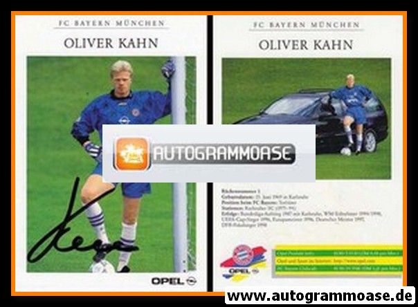 Autogramm Fussball | FC Bayern M&uuml;nchen | 1998 | Oliver KAHN 