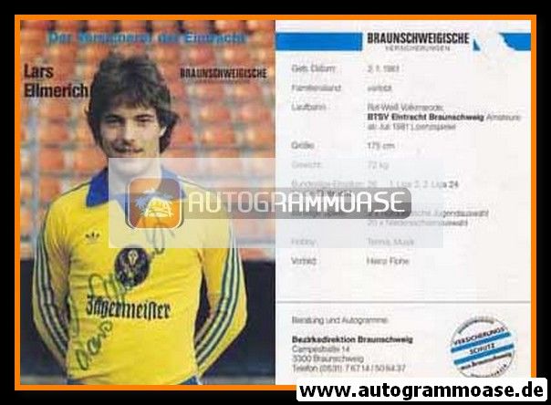 Autogramm Fussball | Eintracht Braunschweig | 1981 | Lars ELLMERICH