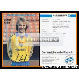 Autogramm Fussball | Eintracht Braunschweig | 1981 | Günter KEUTE