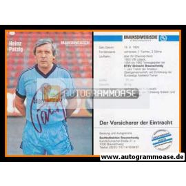 Autogramm Fussball | Eintracht Braunschweig | 1981 | Heinz PATZIG