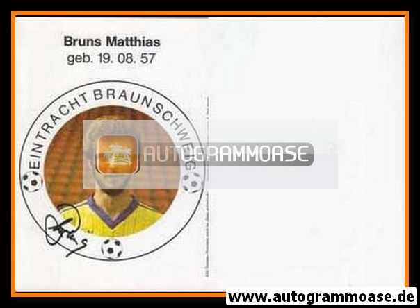 Autogramm Fussball | Eintracht Braunschweig | 1983 | Matthias BRUNS