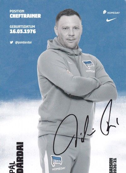 Autogramm Fussball | Hertha BSC Berlin | 2020 Druck | Pal DARDAI