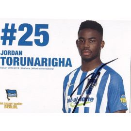 Autogramm Fussball | Hertha BSC Berlin | 2017 | Jordan TORUNARIGHA