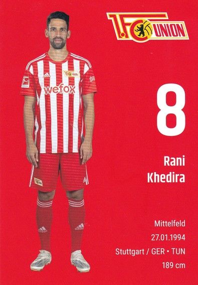 Autogramm Fussball | 1. FC Union Berlin | 2022 | Rani KHEDIRA
