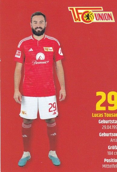 Autogramm Fussball | 1. FC Union Berlin | 2023 | Lucas TOUSART 