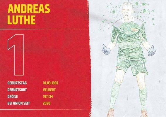 Autogramm Fussball | 1. FC Union Berlin | 2021 | Andreas LUTHE