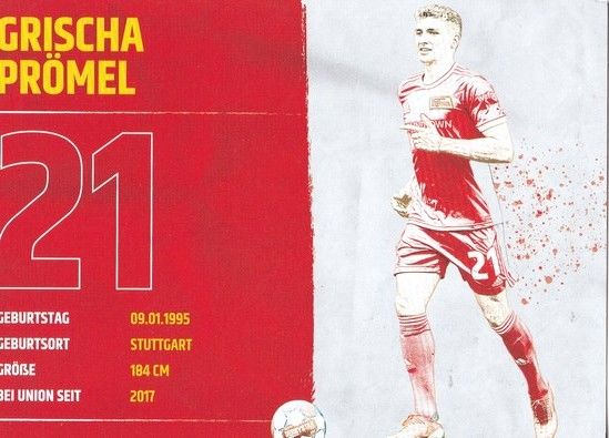 Autogramm Fussball | 1. FC Union Berlin | 2021 | Grischa PRÖMEL