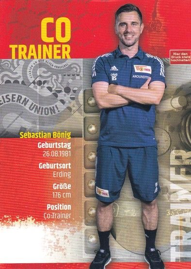 Autogramm Fussball | 1. FC Union Berlin | 2020 | Sebastian BÖNIG