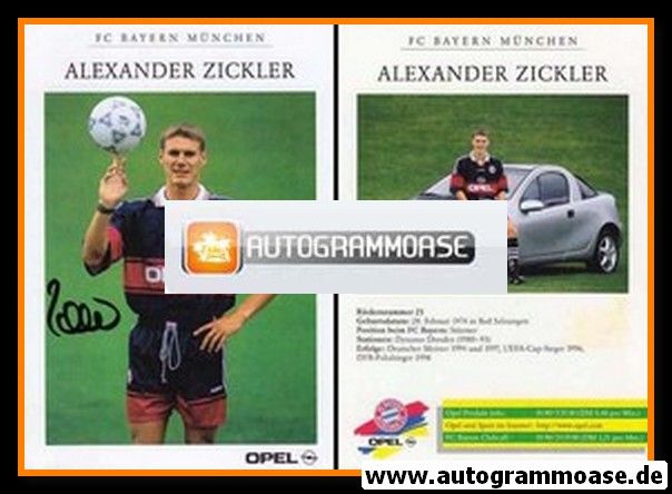 Autogramm Fussball | FC Bayern M&uuml;nchen | 1998 | Alexander ZICKLER