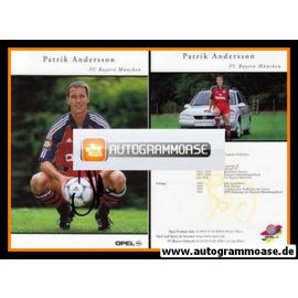 Autogramm Fussball | FC Bayern München | 1999 | Patrik ANDERSSON