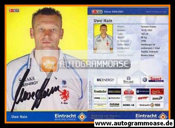 Autogramm Fussball | Eintracht Braunschweig | 2006 | Uwe HAIN
