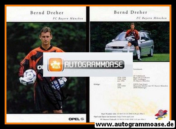 Autogramm Fussball | FC Bayern M&uuml;nchen | 1999 | Bernd DREHER