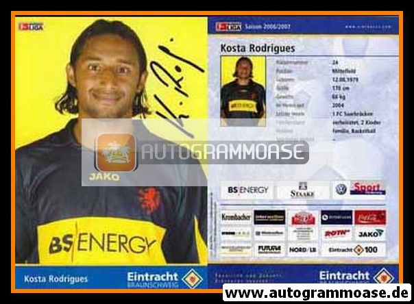 Autogramm Fussball | Eintracht Braunschweig | 2006 | Kosta RODRIGUES