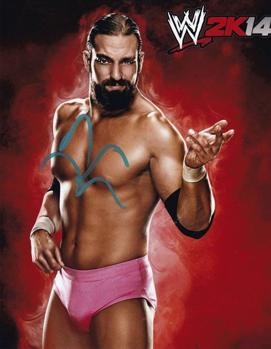 Autogramm Wrestling | Damien SANDOW | 2014 Foto (Portrait Color XL)