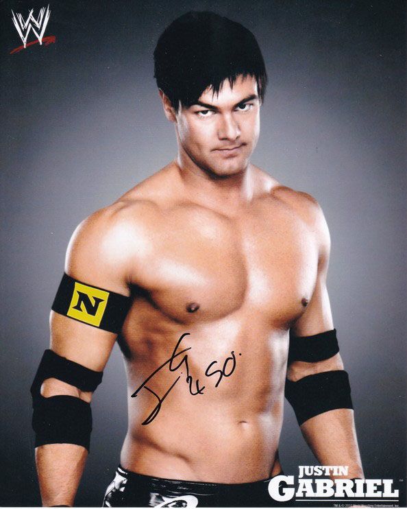 Autogramm Wrestling | Justin GABRIEL | 2010 Foto (Portrait Color XL)