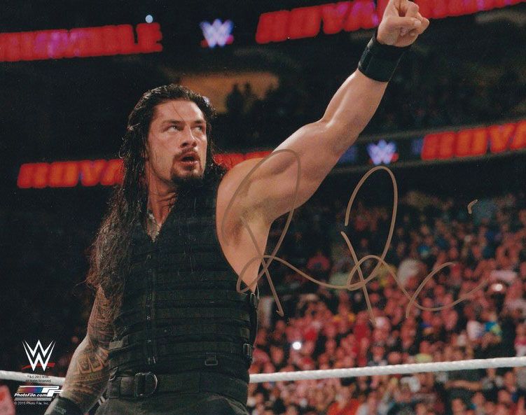 Autogramm Wrestling | Roman REIGNS | 2015 Foto (Portrait Color XL)