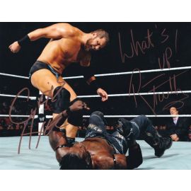Autogramme Wrestling | Curtis AXEL + R-TRUTH | 2013 Foto (Kampfszene Color XL) RAW