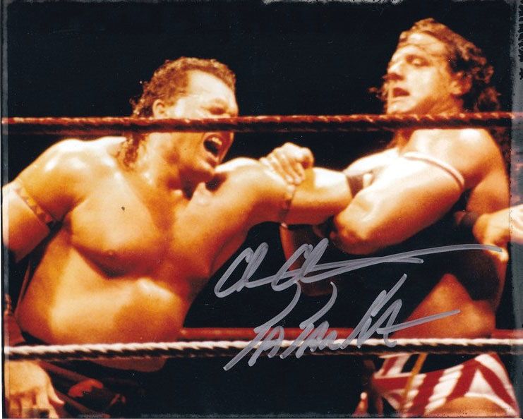 Autogramm Wrestling | TATANKA | 2000er Foto (Kampfszene Color XL) 2