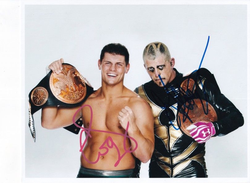 Autogramme Wrestling | Cody + Dustin RHODES | 2010er Foto (Portrait Color XL)