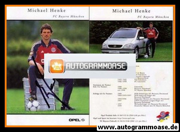 Autogramm Fussball | FC Bayern M&uuml;nchen | 1999 | Michael HENKE