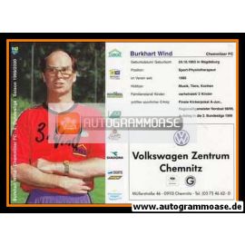 Autogramm Fussball | Chemnitzer FC | 1999 | Burkhart WIND
