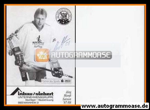 Autogramm Eishockey | Mannheimer ERC | 1987 | Jörg HANFT