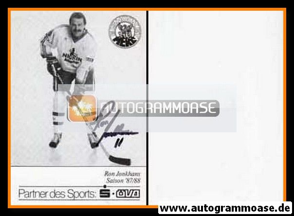 Autogramm Eishockey | Mannheimer ERC | 1987 | Ron JONKHANS