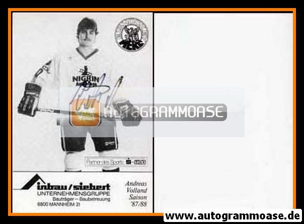 Autogramm Eishockey | Mannheimer ERC | 1987 | Andreas VOLLAND
