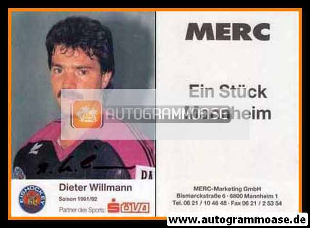 Autogramm Eishockey | Mannheimer ERC | 1991 | Dieter WILLMANN