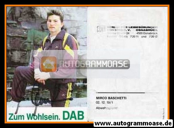 Autogramm Fussball | VfL Osnabrück | 1990 | Mirco BASCHETTI