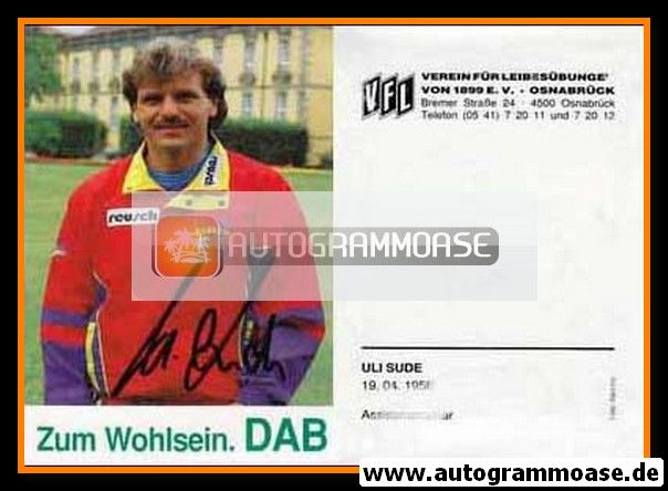 Autogramm Fussball | VfL Osnabrück | 1991 | Uli SUDE