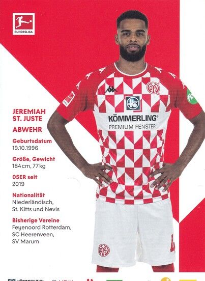 Autogramm Fussball | FSV Mainz 05 | 2021 | Jeremiah ST. JUSTE