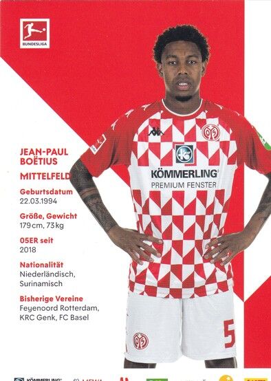 Autogramm Fussball | FSV Mainz 05 | 2021 | Jean-Paul BOETIUS