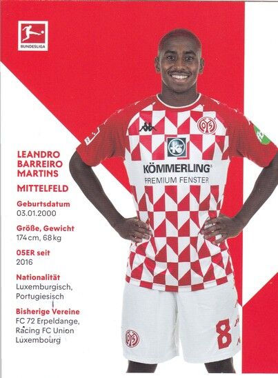 Autogramm Fussball | FSV Mainz 05 | 2021 | Leandro BARREIRO