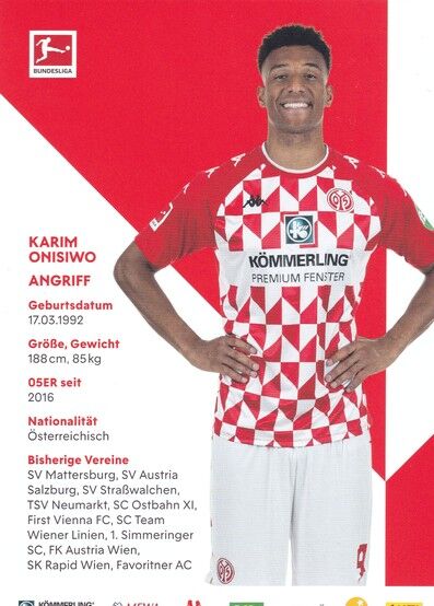 Autogramm Fussball | FSV Mainz 05 | 2021 | Karim ONISIWO