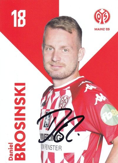 Autogramm Fussball | FSV Mainz 05 | 2021 | Daniel BROSINSKI