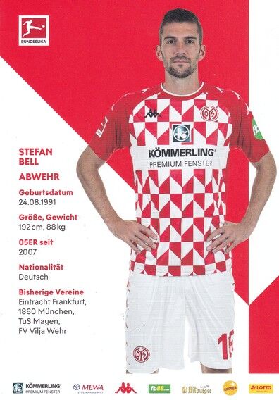Autogramm Fussball | FSV Mainz 05 | 2021 | Stefan BELL