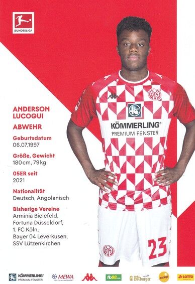 Autogramm Fussball | FSV Mainz 05 | 2021 | Anderson LUCOQUI