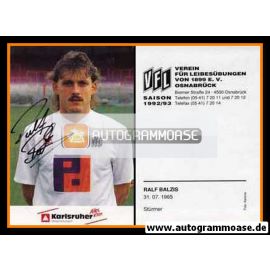 Autogramm Fussball | VfL Osnabrück | 1992 | Ralf BALZIS