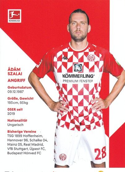 Autogramm Fussball | FSV Mainz 05 | 2021 | Adam SZALAI