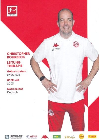 Autogramm Fussball | FSV Mainz 05 | 2021 | Christopher ROHRBECK
