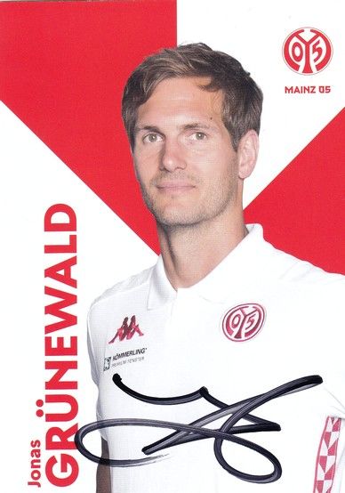 Autogramm Fussball | FSV Mainz 05 | 2021 | Jonas GRÜNEWALD